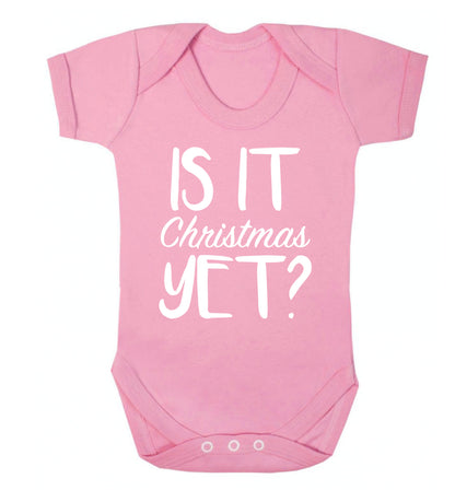 Is it Christmas yet? Baby Vest pale pink 18-24 months