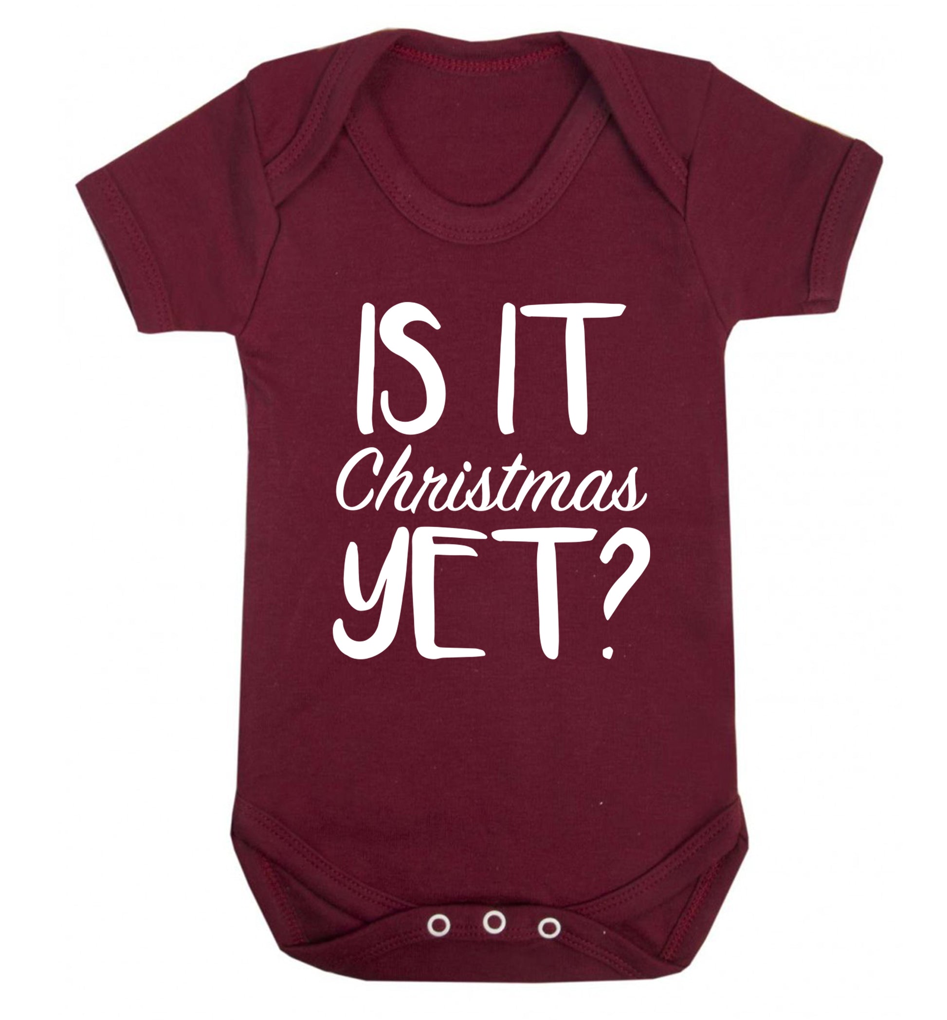 Is it Christmas yet? Baby Vest maroon 18-24 months