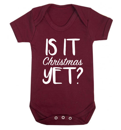 Is it Christmas yet? Baby Vest maroon 18-24 months