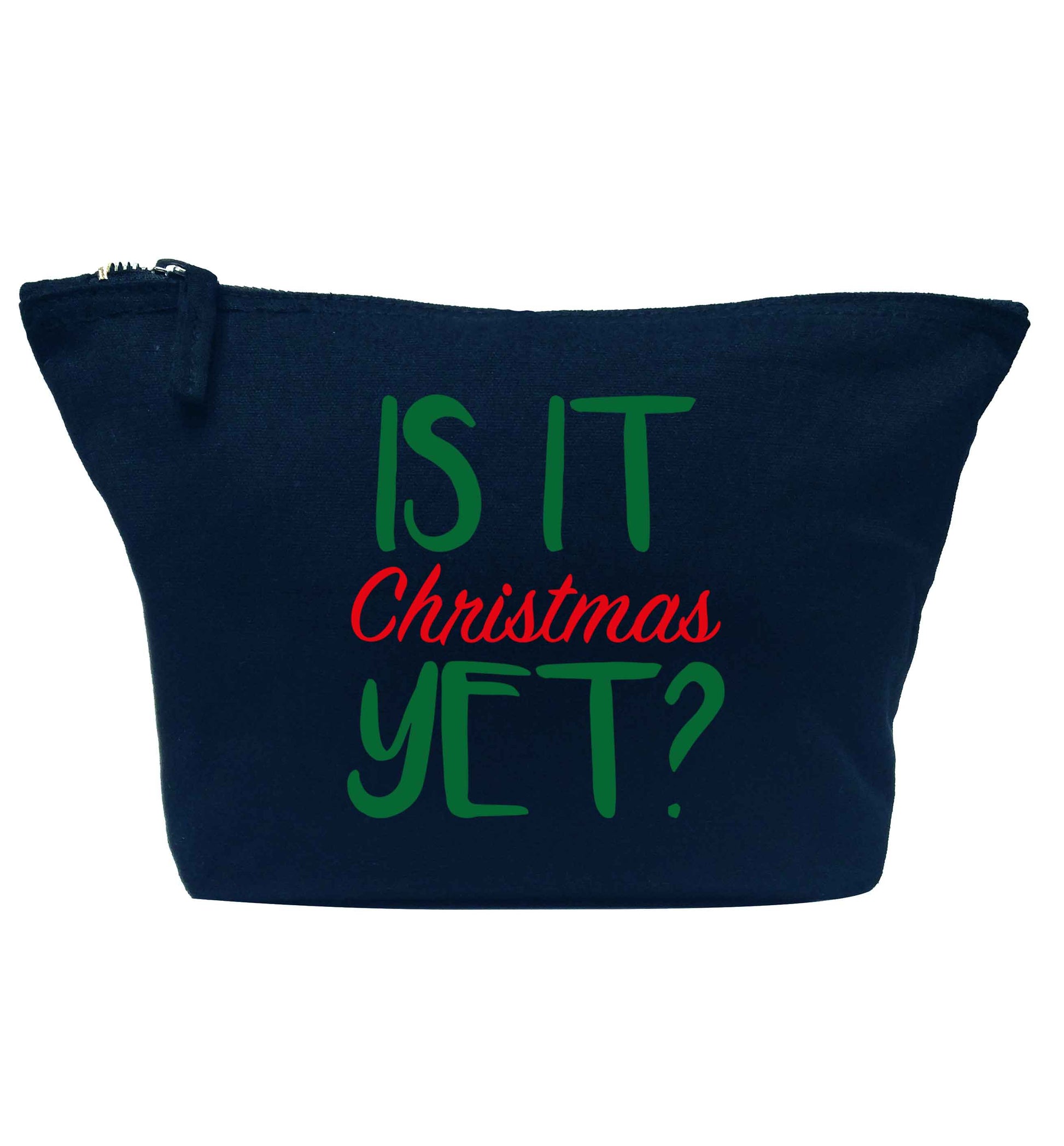 Is it Christmas yet? navy makeup bag