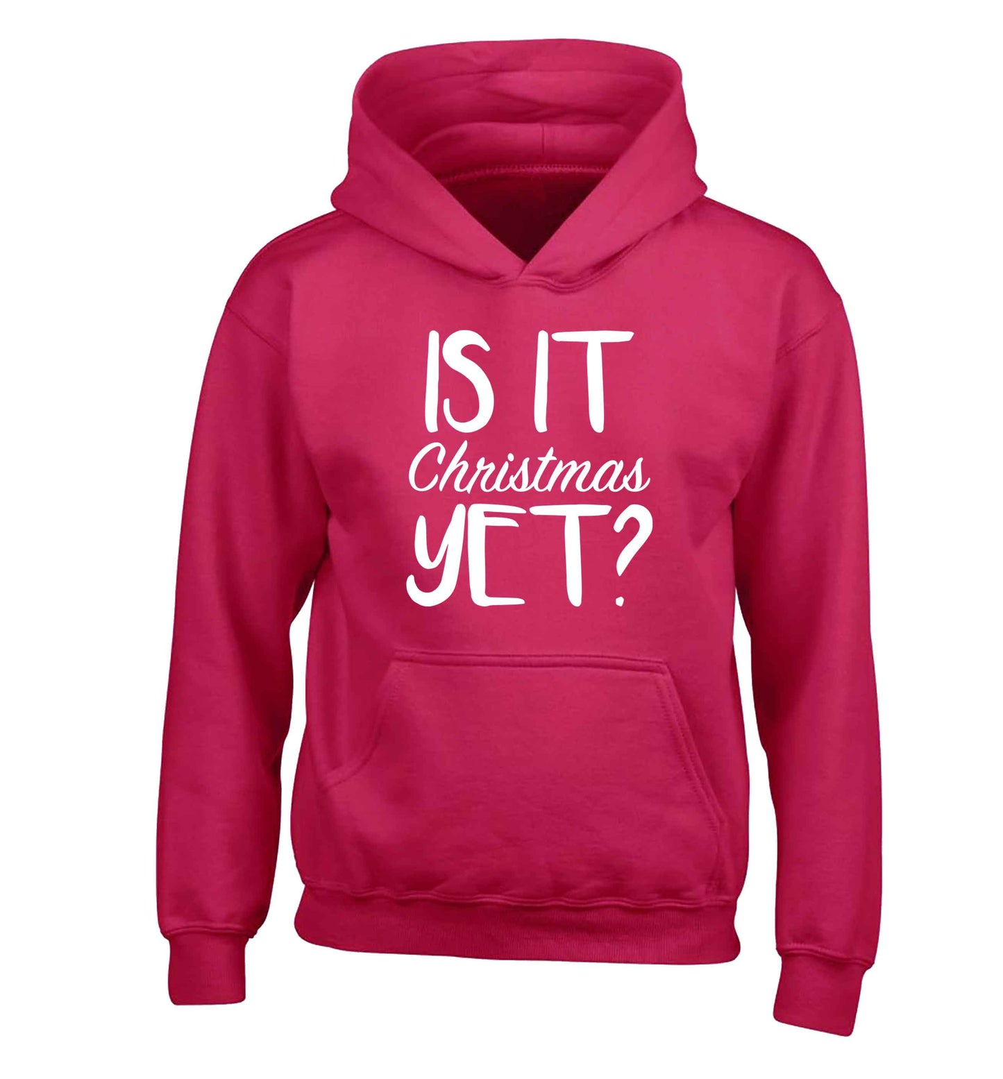 Is it Christmas yet? children's pink hoodie 12-13 Years