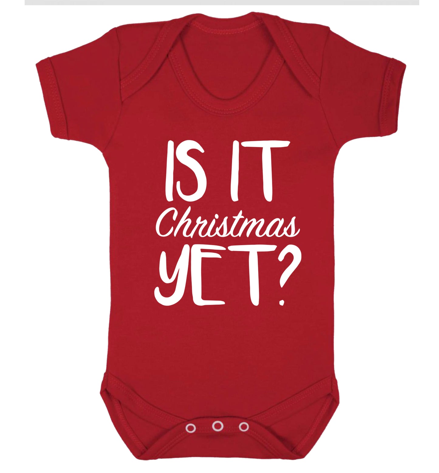 Is it Christmas yet? Baby Vest red 18-24 months
