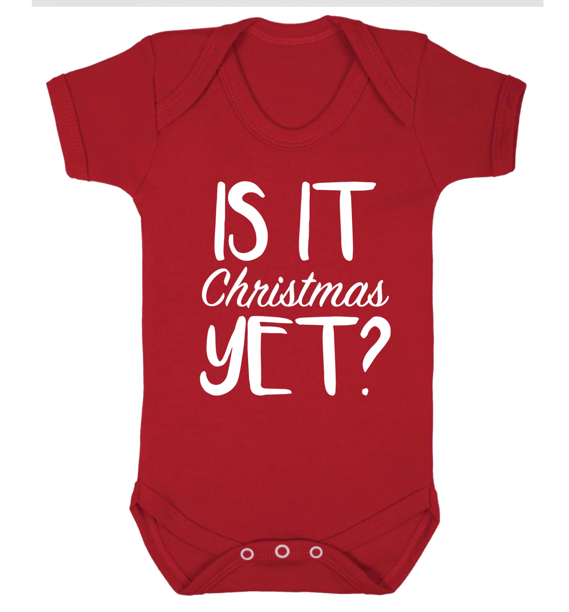 Is it Christmas yet? Baby Vest red 18-24 months