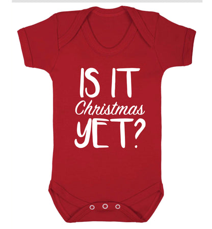 Is it Christmas yet? Baby Vest red 18-24 months
