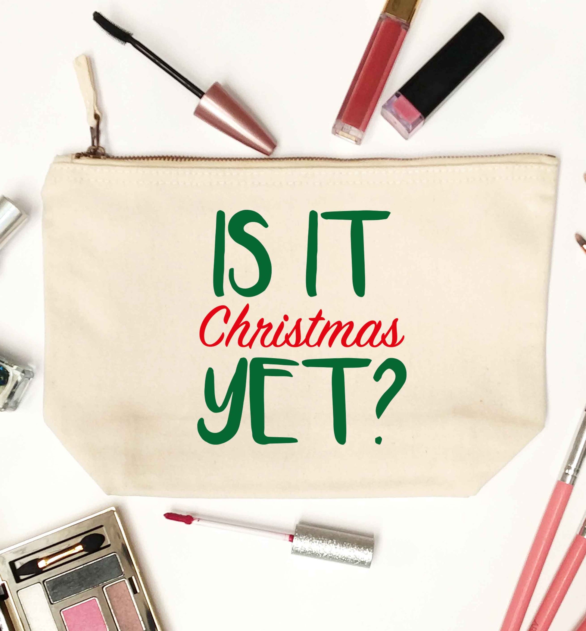 Is it Christmas yet? natural makeup bag