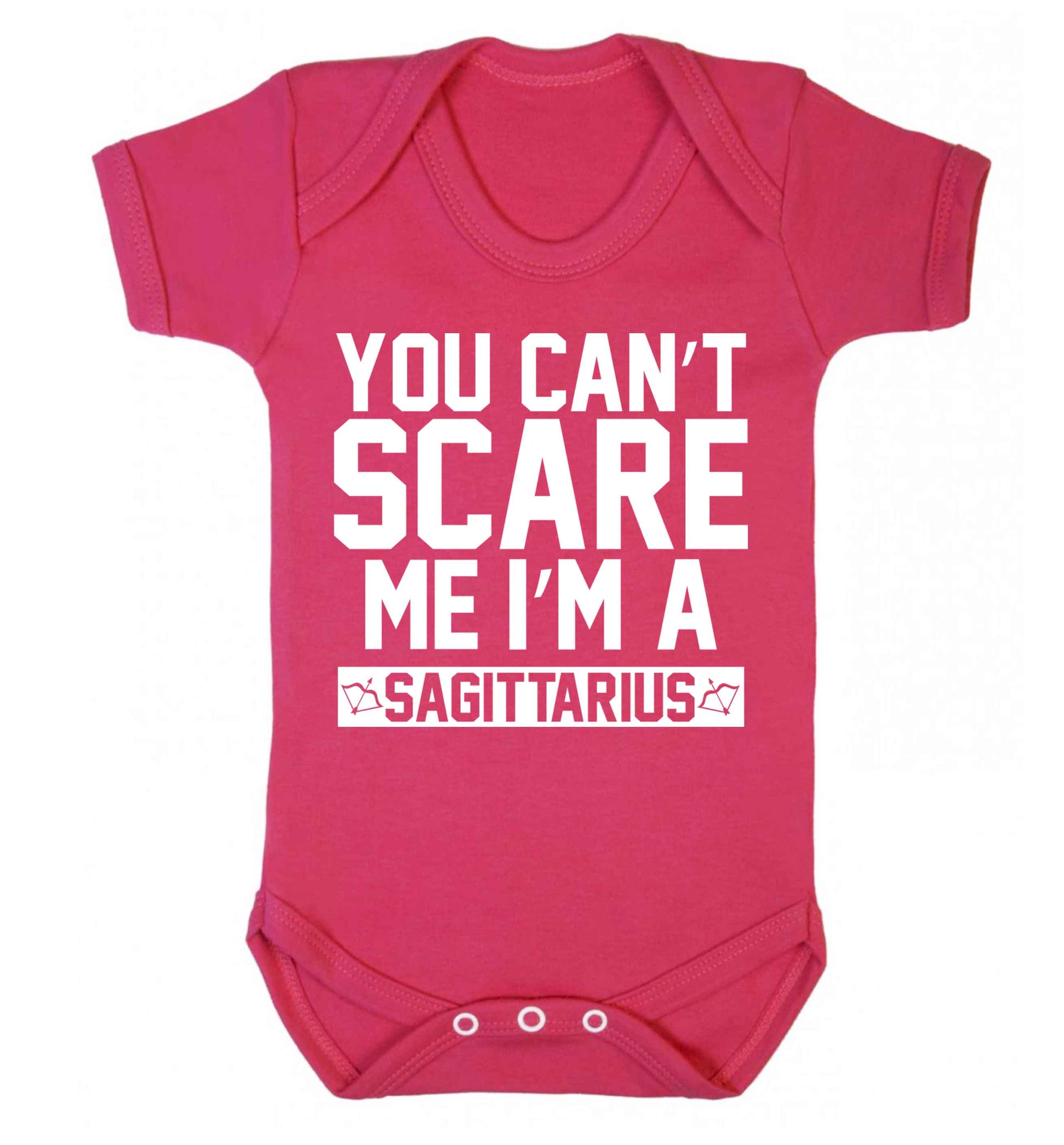 You can't scare me I'm a sagittarius Baby Vest dark pink 18-24 months