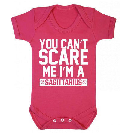 You can't scare me I'm a sagittarius Baby Vest dark pink 18-24 months