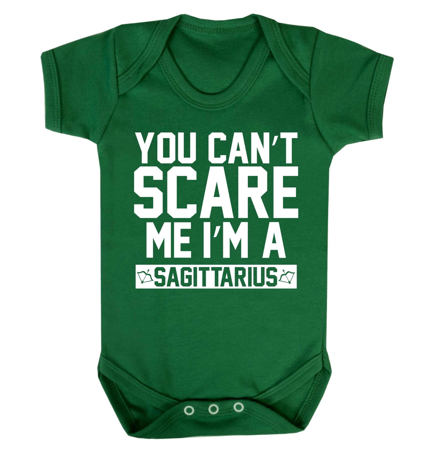You can't scare me I'm a sagittarius Baby Vest green 18-24 months