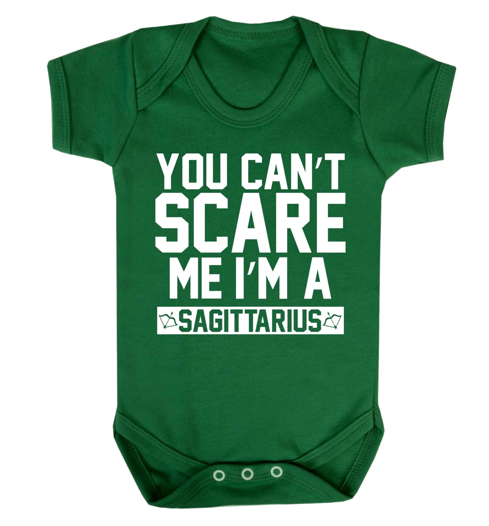 You can't scare me I'm a sagittarius Baby Vest green 18-24 months