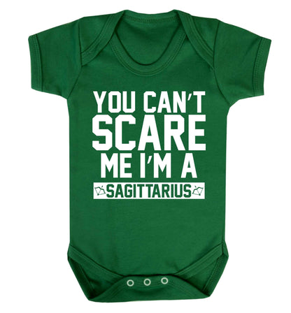 You can't scare me I'm a sagittarius Baby Vest green 18-24 months