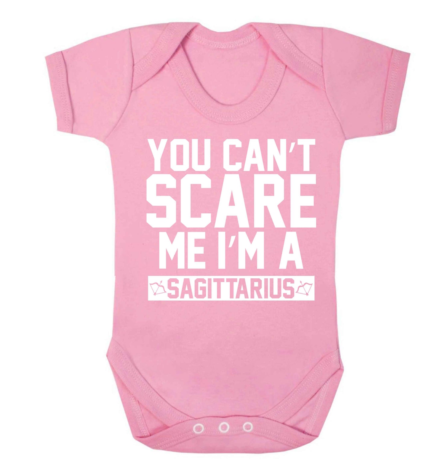 You can't scare me I'm a sagittarius Baby Vest pale pink 18-24 months
