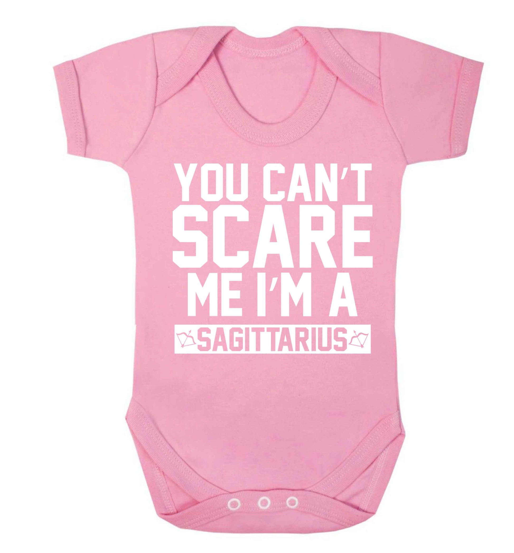 You can't scare me I'm a sagittarius Baby Vest pale pink 18-24 months