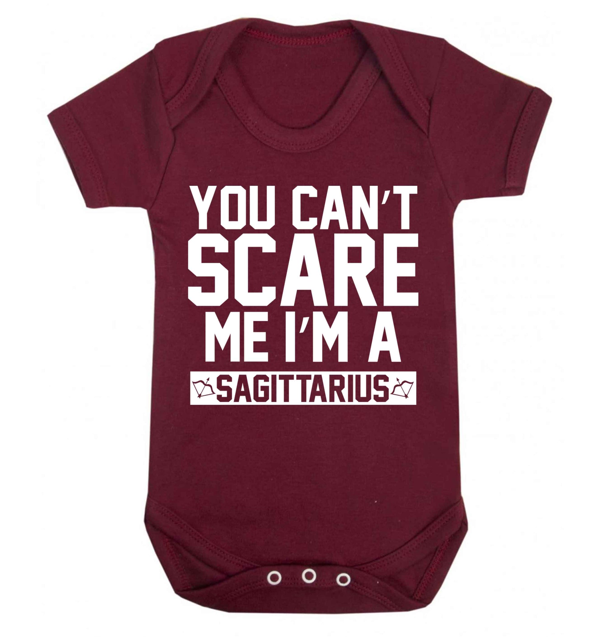 You can't scare me I'm a sagittarius Baby Vest maroon 18-24 months