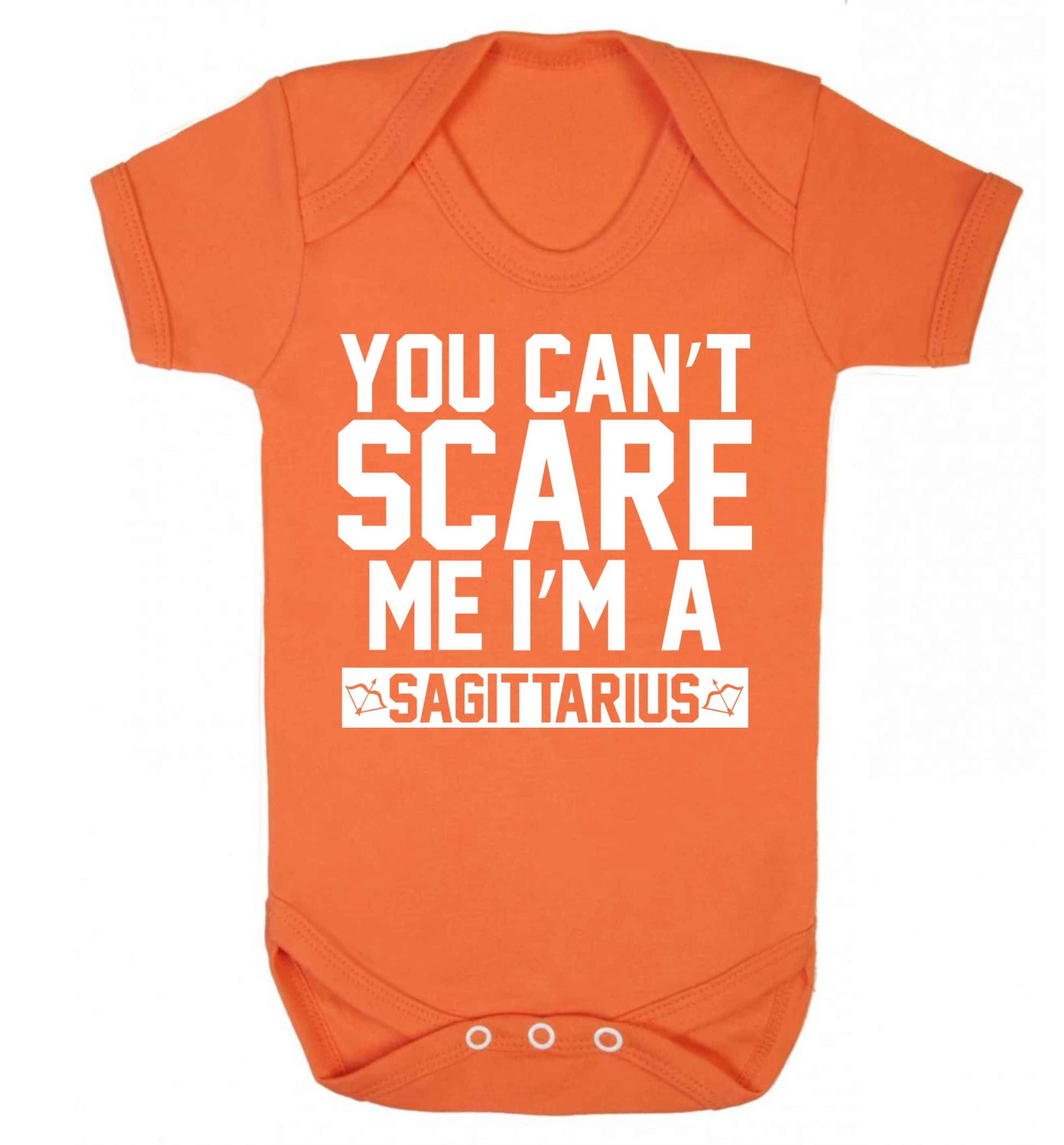 You can't scare me I'm a sagittarius Baby Vest orange 18-24 months