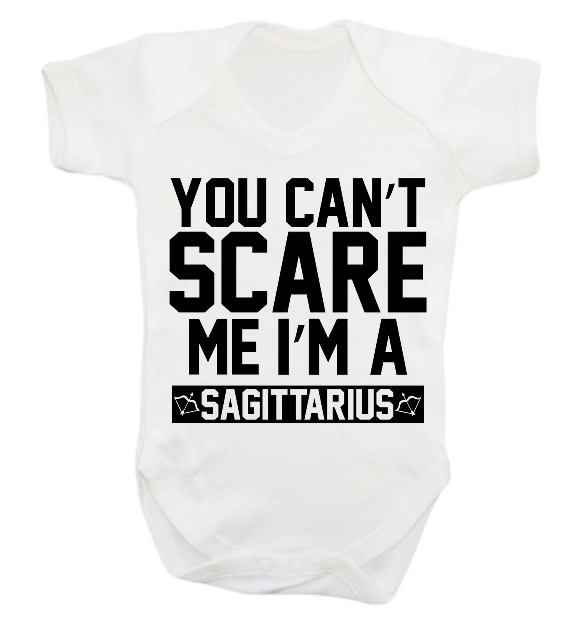 You can't scare me I'm a sagittarius Baby Vest white 18-24 months