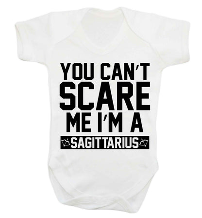 You can't scare me I'm a sagittarius Baby Vest white 18-24 months