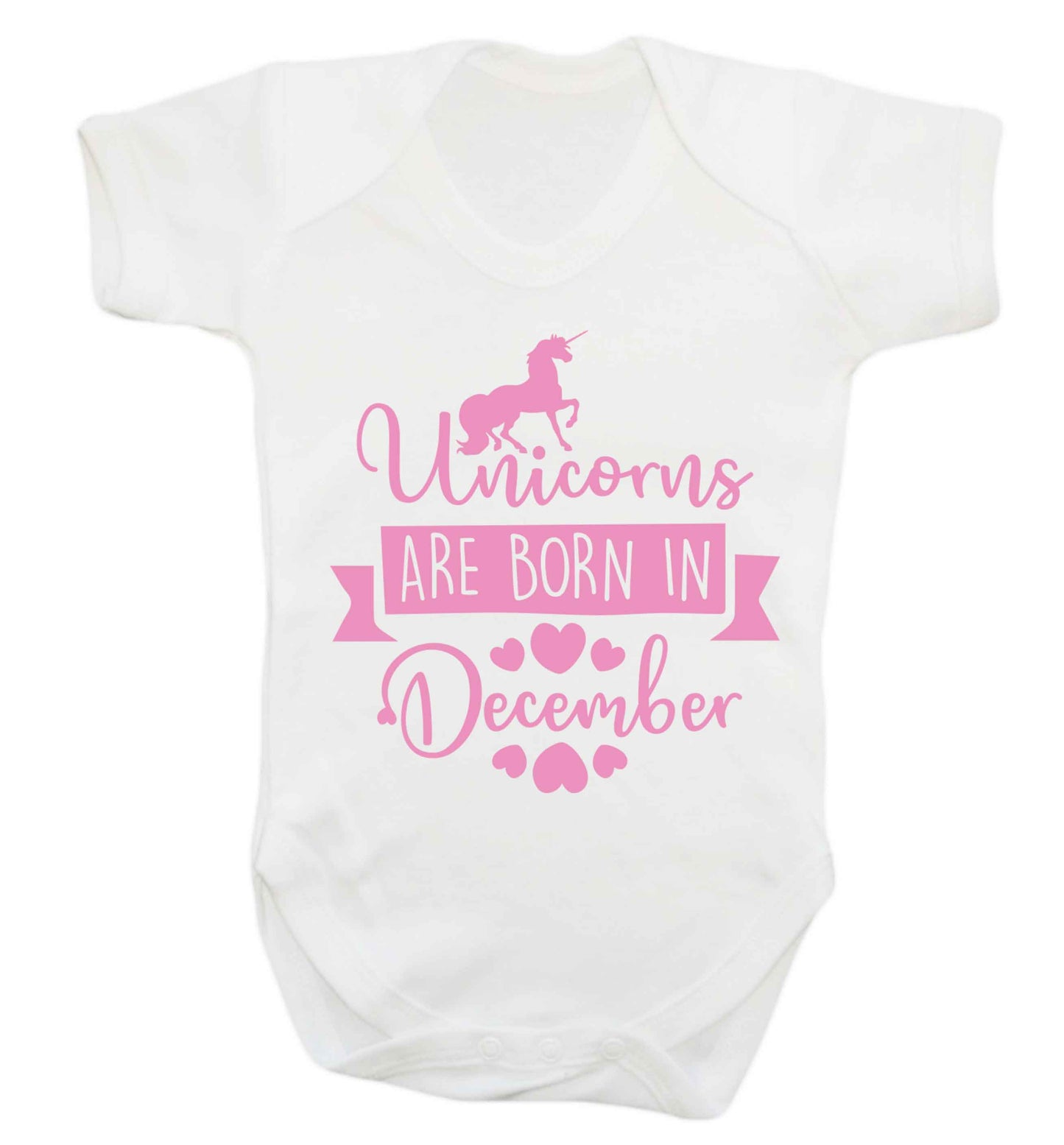 Unicorns are born in December Baby Vest white 18-24 months