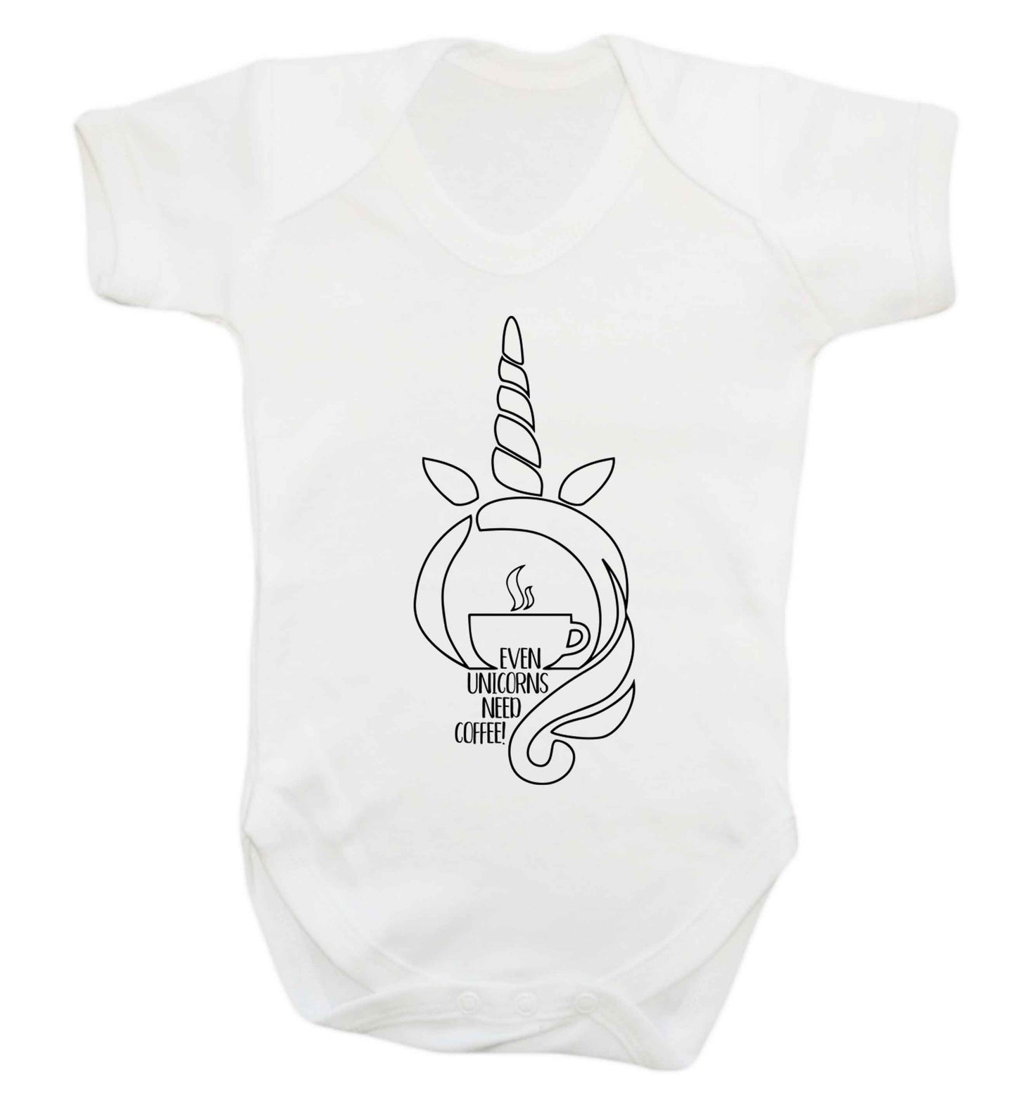 Unicorns need coffee too Baby Vest white 18-24 months