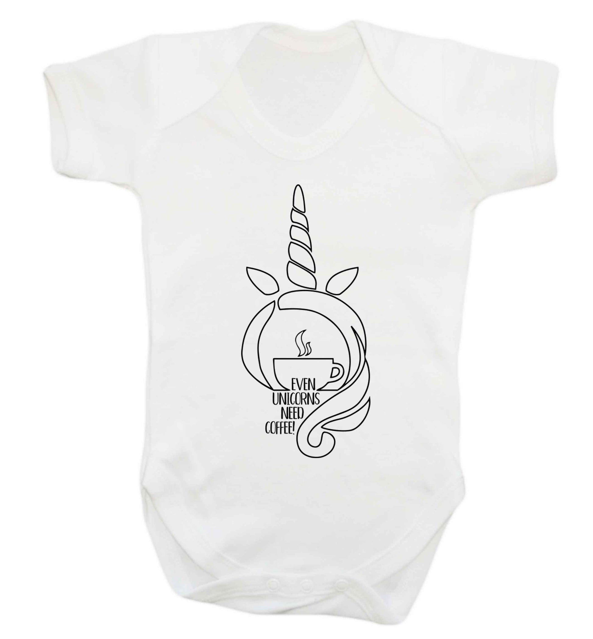 Unicorns need coffee too Baby Vest white 18-24 months