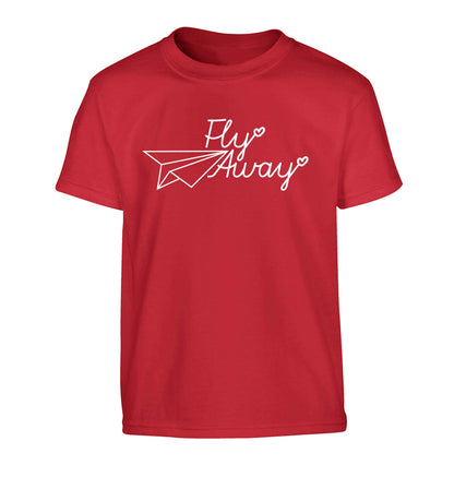 Fly away Children's red Tshirt 12-13 Years