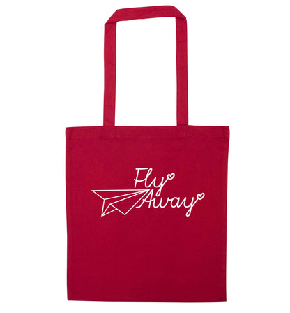 Fly away red tote bag