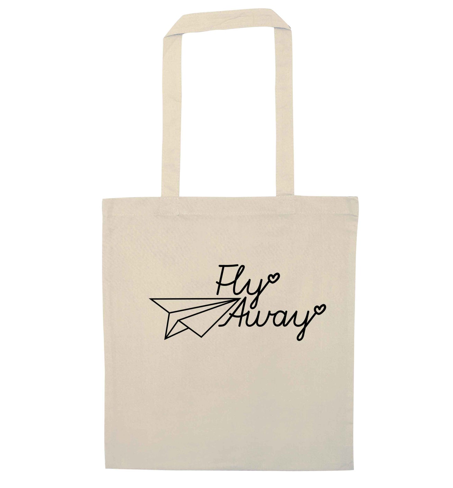 Fly away natural tote bag