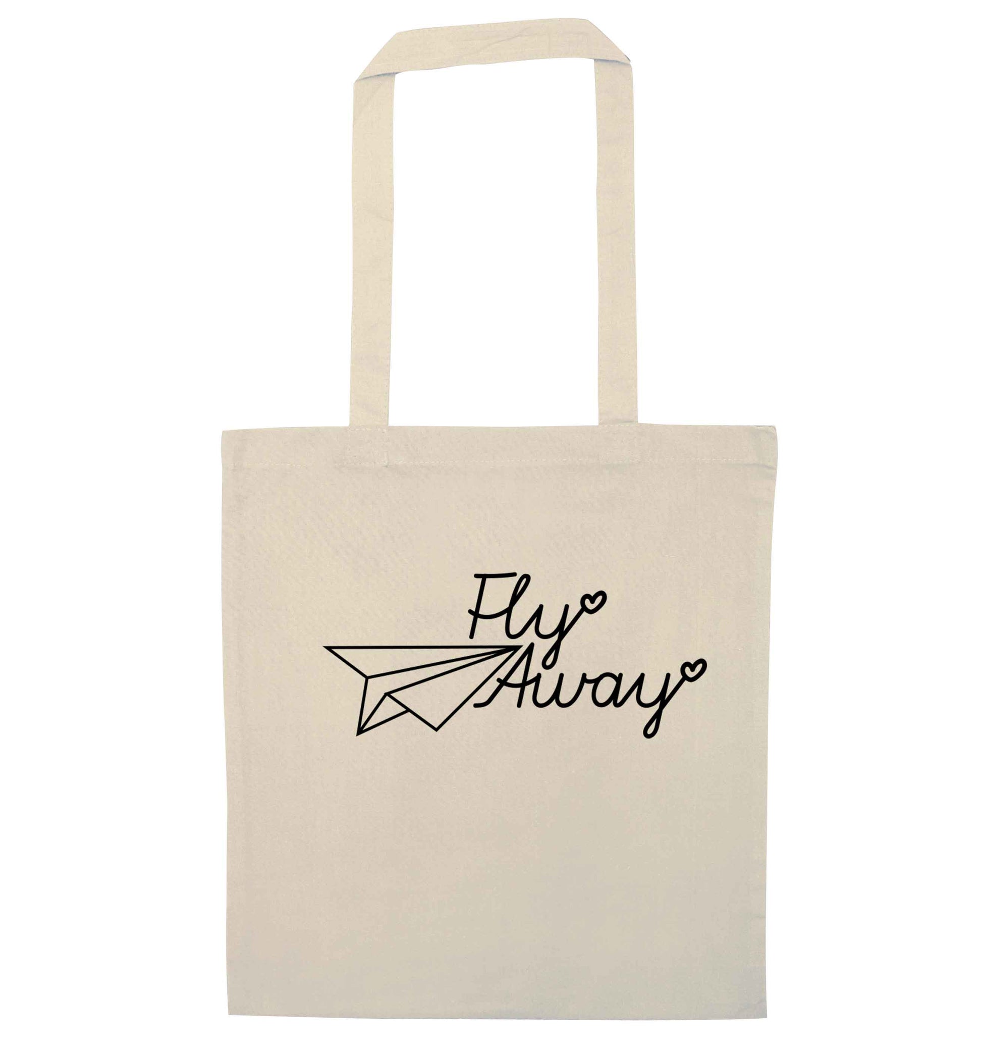 Fly away natural tote bag
