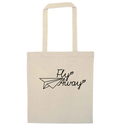 Fly away natural tote bag
