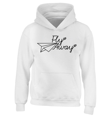 Fly away children's white hoodie 12-13 Years
