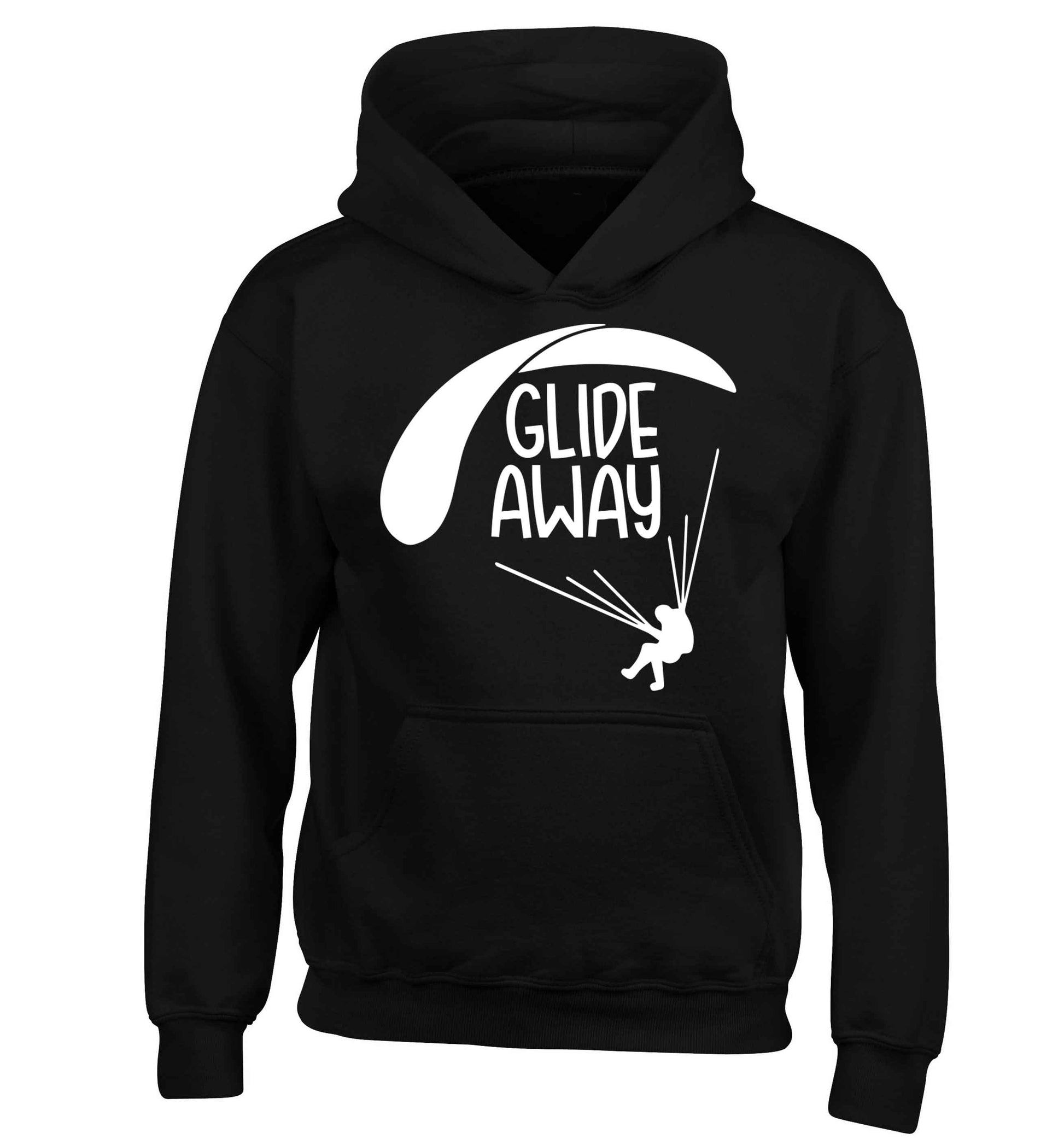 Glide away children's black hoodie 12-13 Years