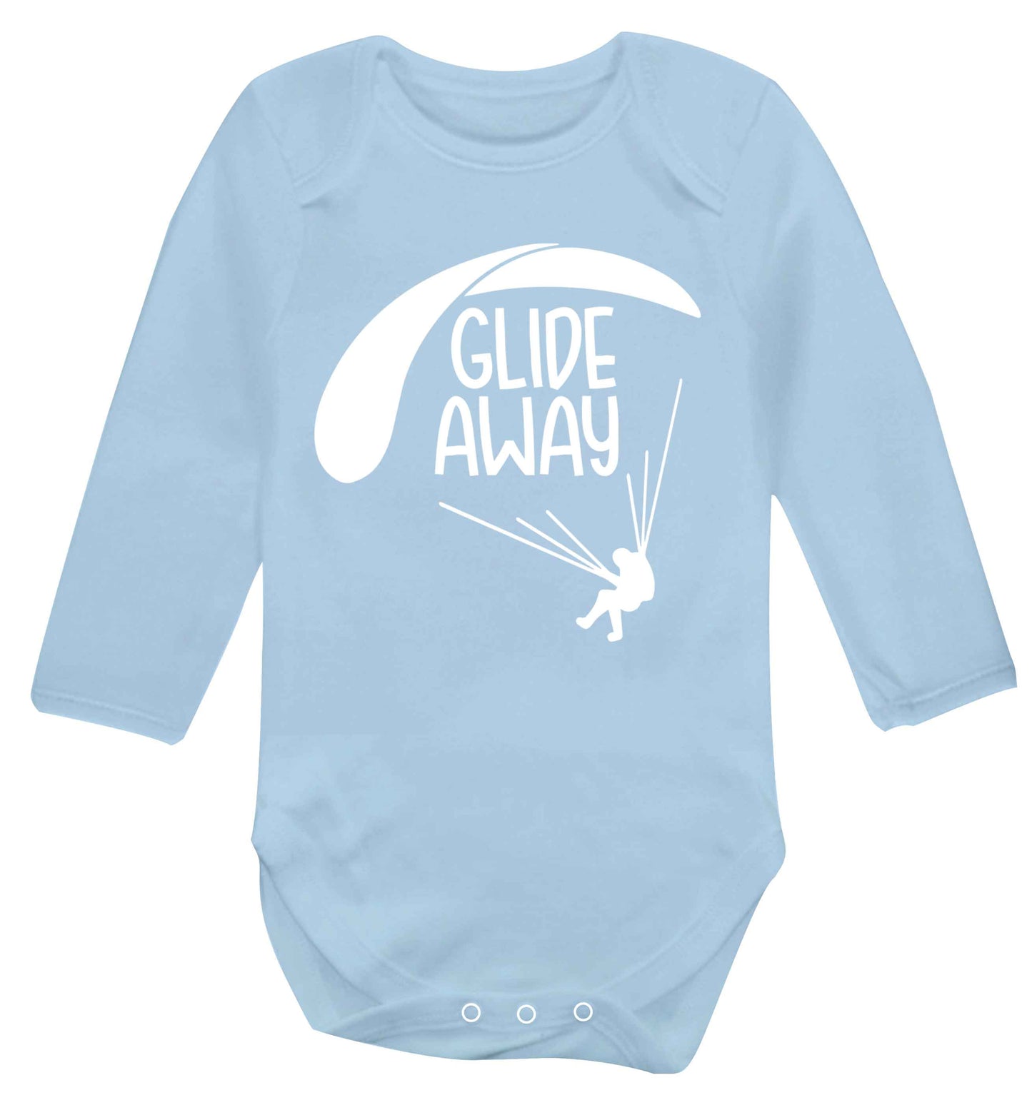 Glide away Baby Vest long sleeved pale blue 6-12 months