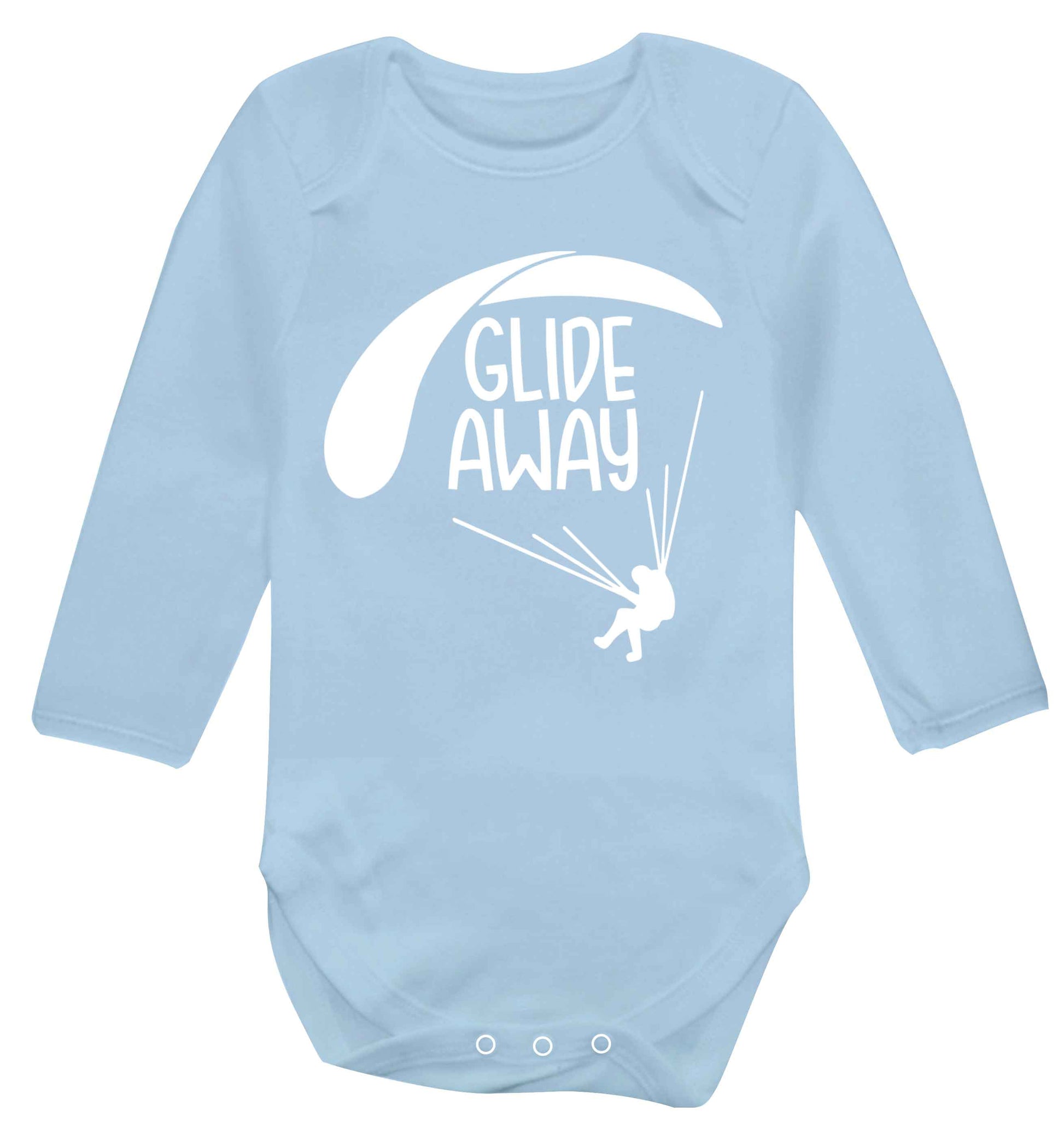 Glide away Baby Vest long sleeved pale blue 6-12 months