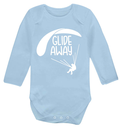 Glide away Baby Vest long sleeved pale blue 6-12 months