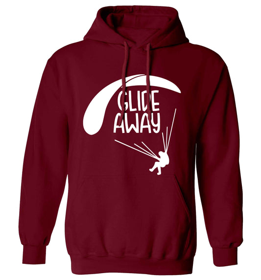 Glide away adults unisex maroon hoodie 2XL