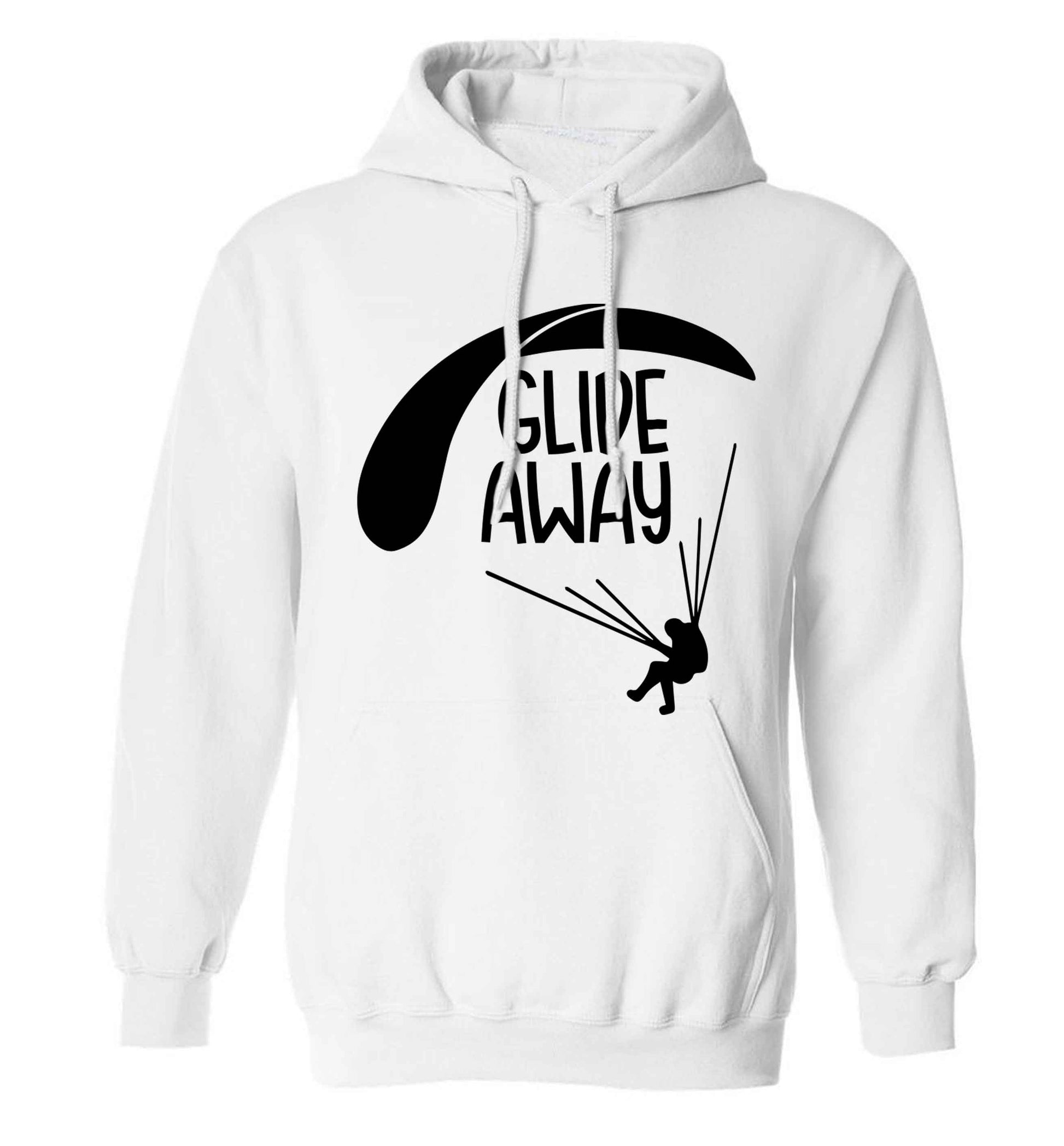 Glide away adults unisex white hoodie 2XL