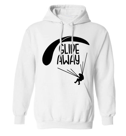 Glide away adults unisex white hoodie 2XL