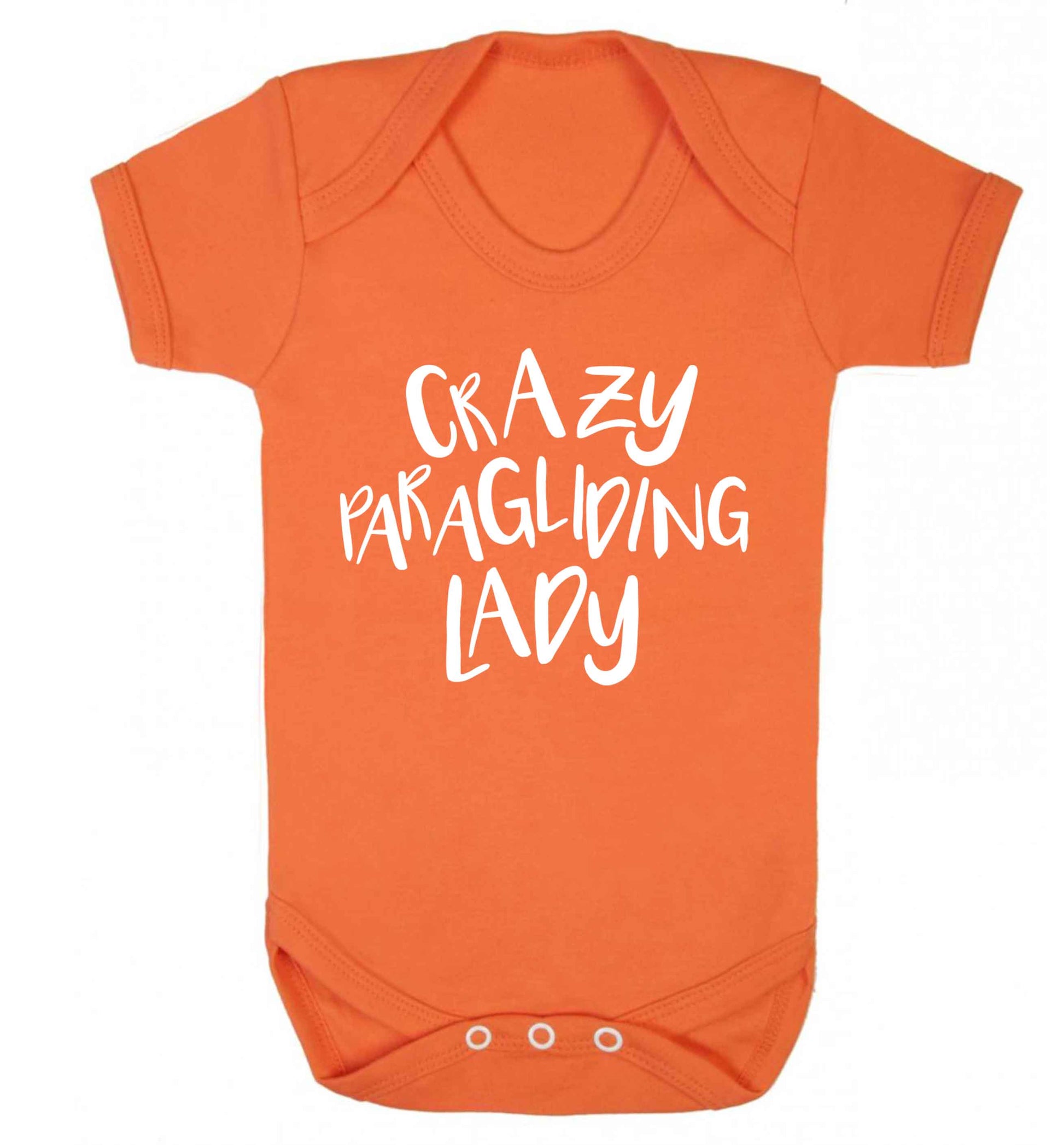 Crazy paragliding lady Baby Vest orange 18-24 months