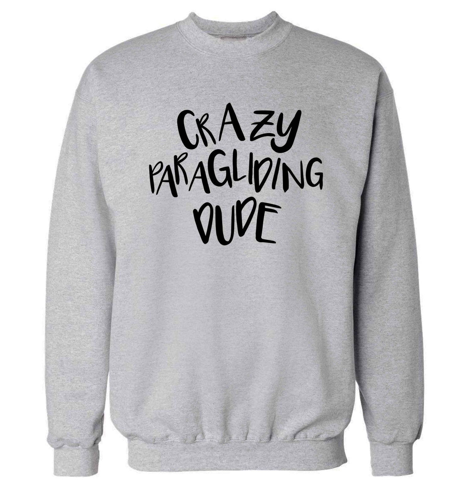 Crazy paragliding dude Adult's unisex grey Sweater 2XL