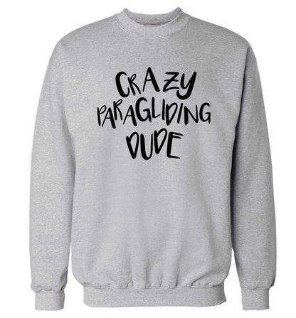 Crazy paragliding dude Adult's unisex grey Sweater 2XL