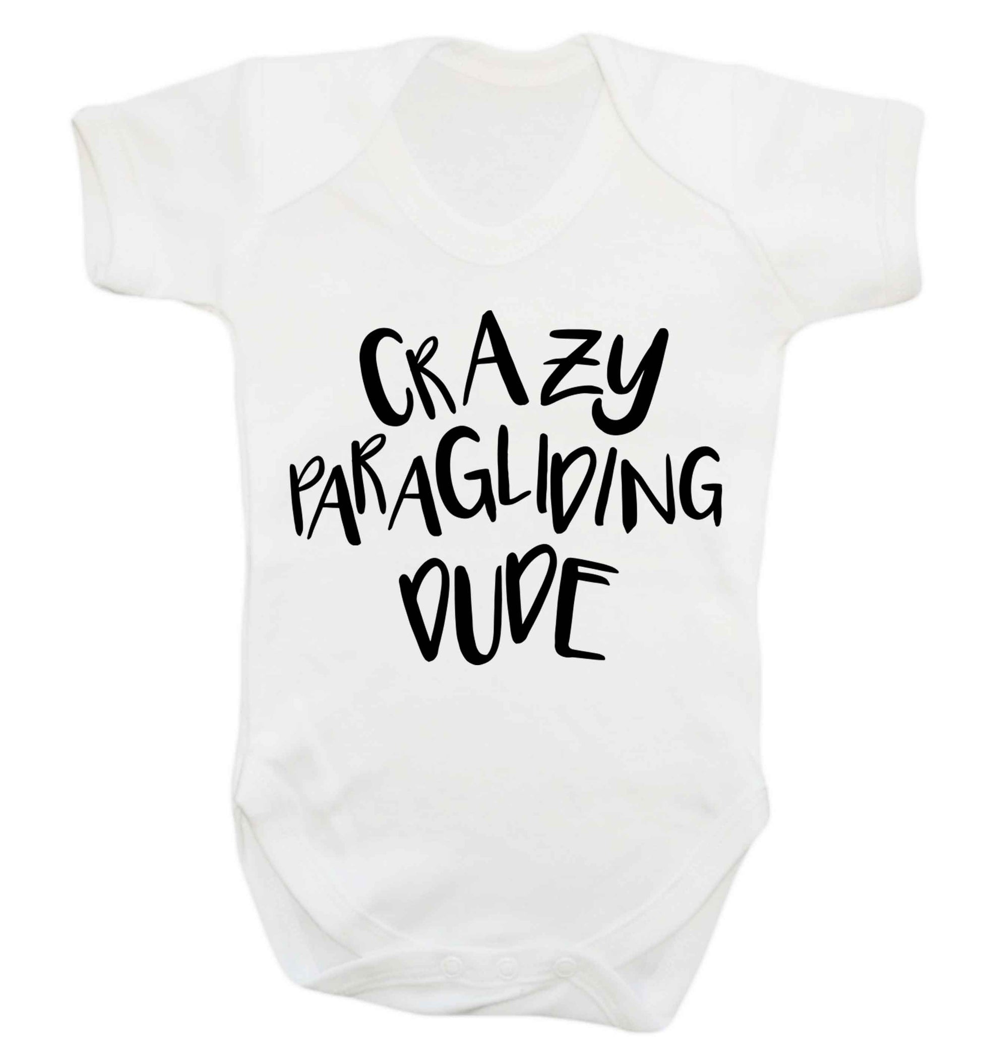 Crazy paragliding dude Baby Vest white 18-24 months