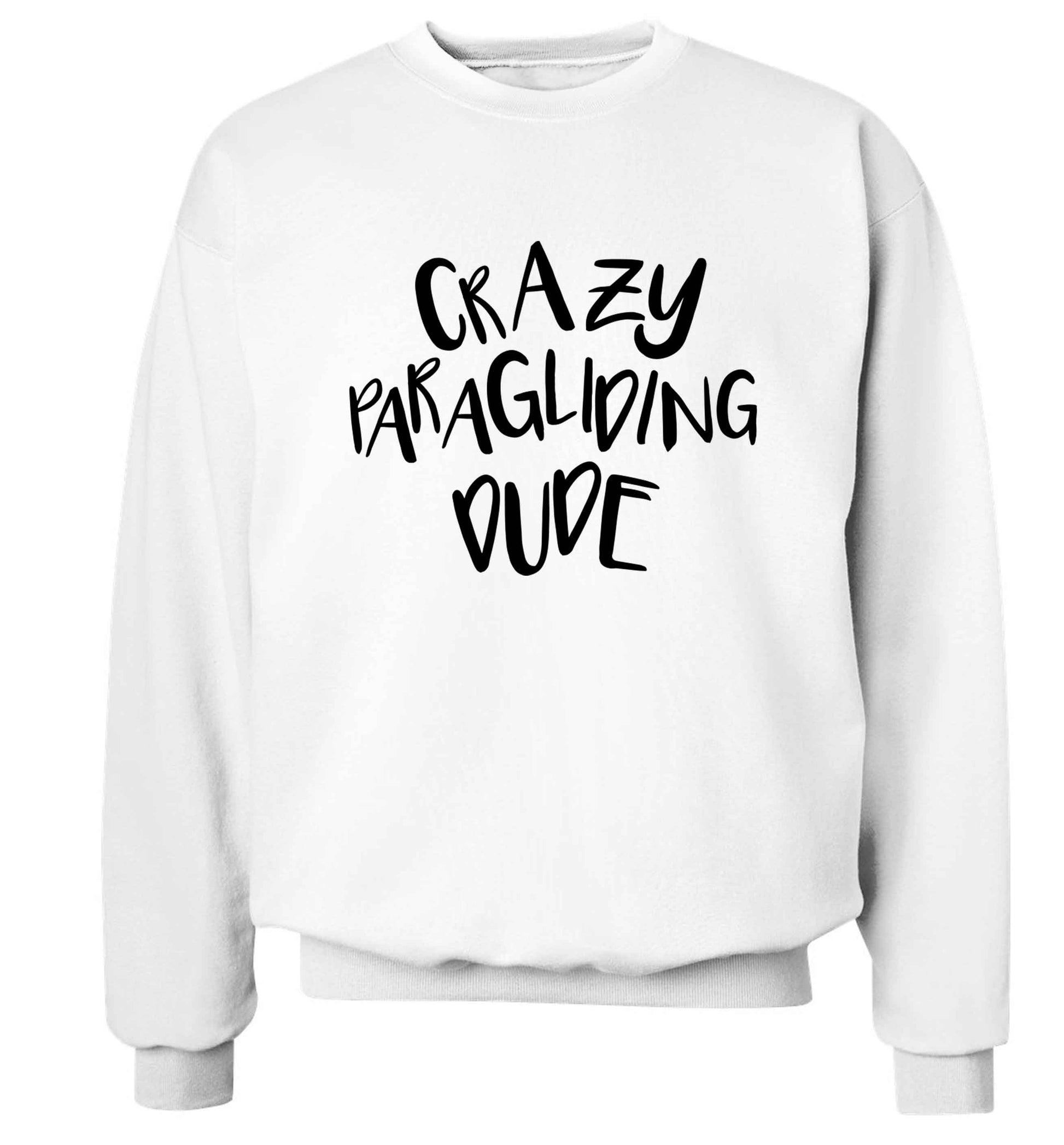 Crazy paragliding dude Adult's unisex white Sweater 2XL