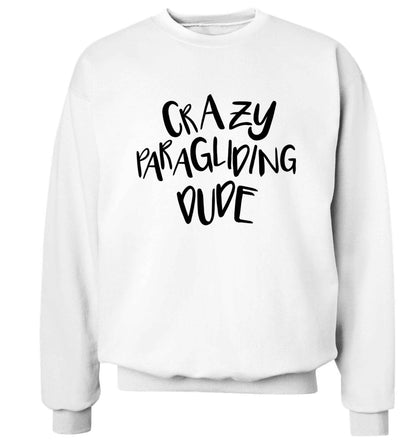 Crazy paragliding dude Adult's unisex white Sweater 2XL