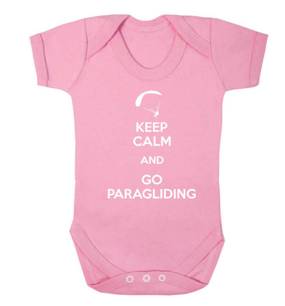 Keep calm and go paragliding Baby Vest pale pink 18-24 months