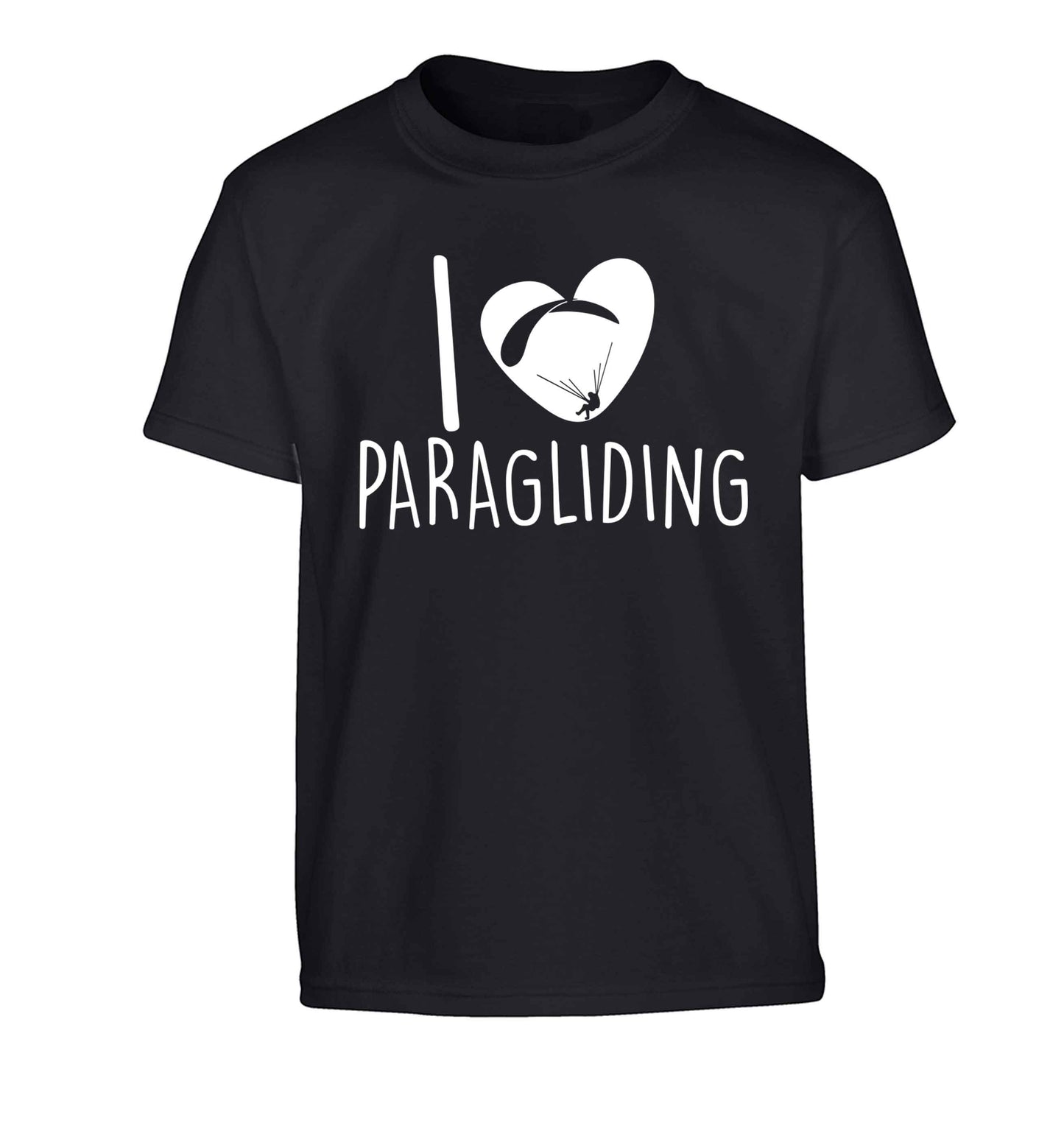 I love paragliding Children's black Tshirt 12-13 Years
