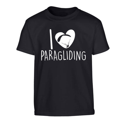 I love paragliding Children's black Tshirt 12-13 Years