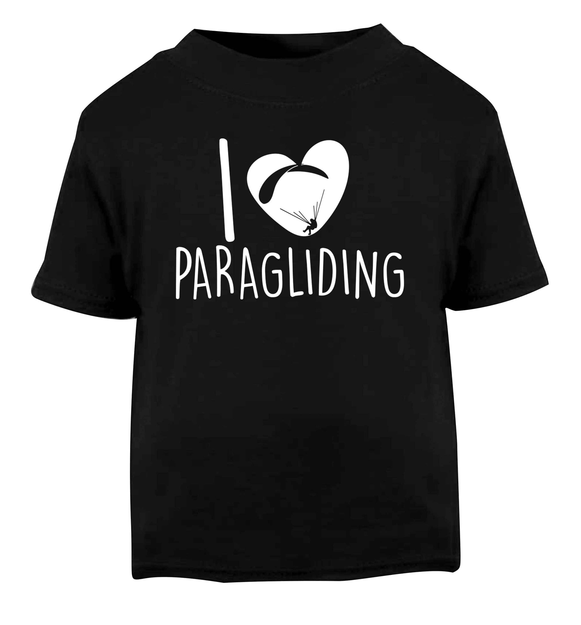 I love paragliding Black Baby Toddler Tshirt 2 years