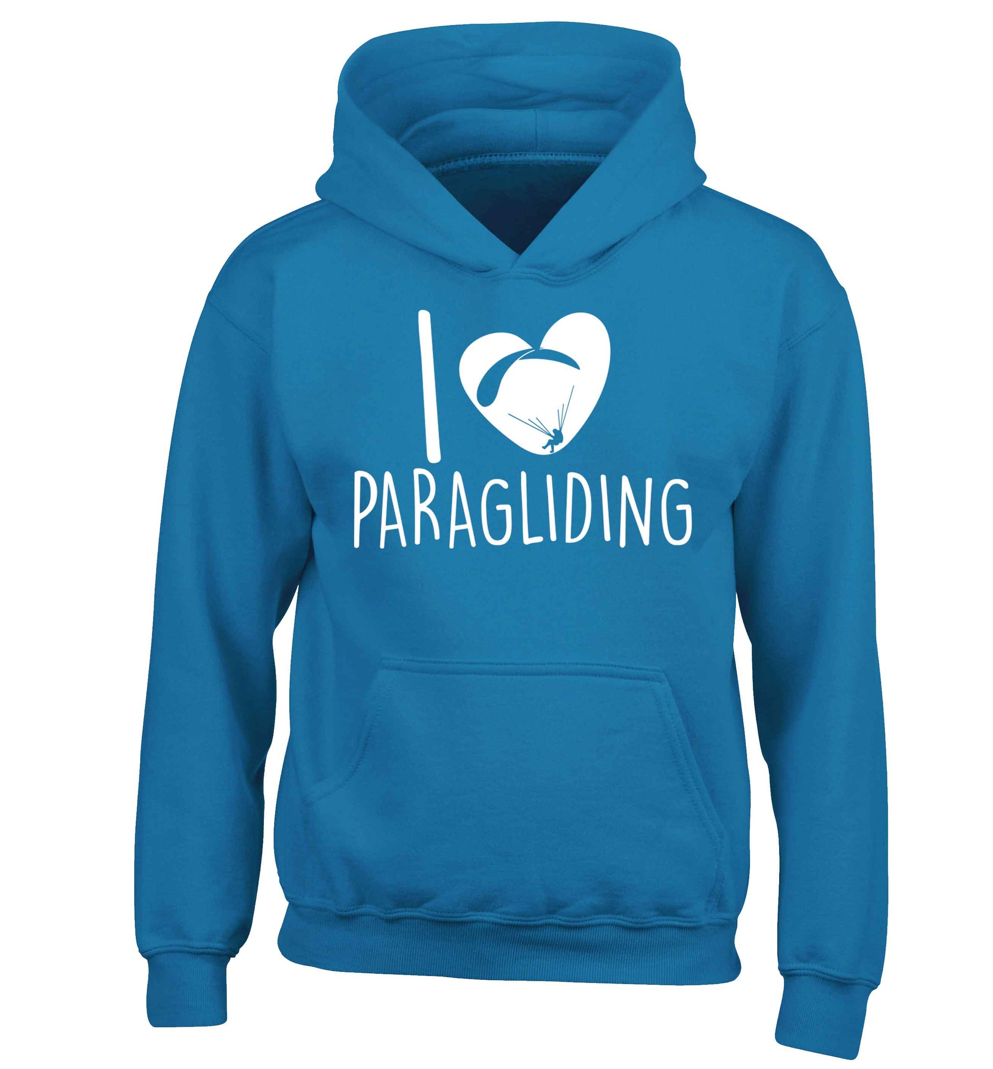 I love paragliding children's blue hoodie 12-13 Years