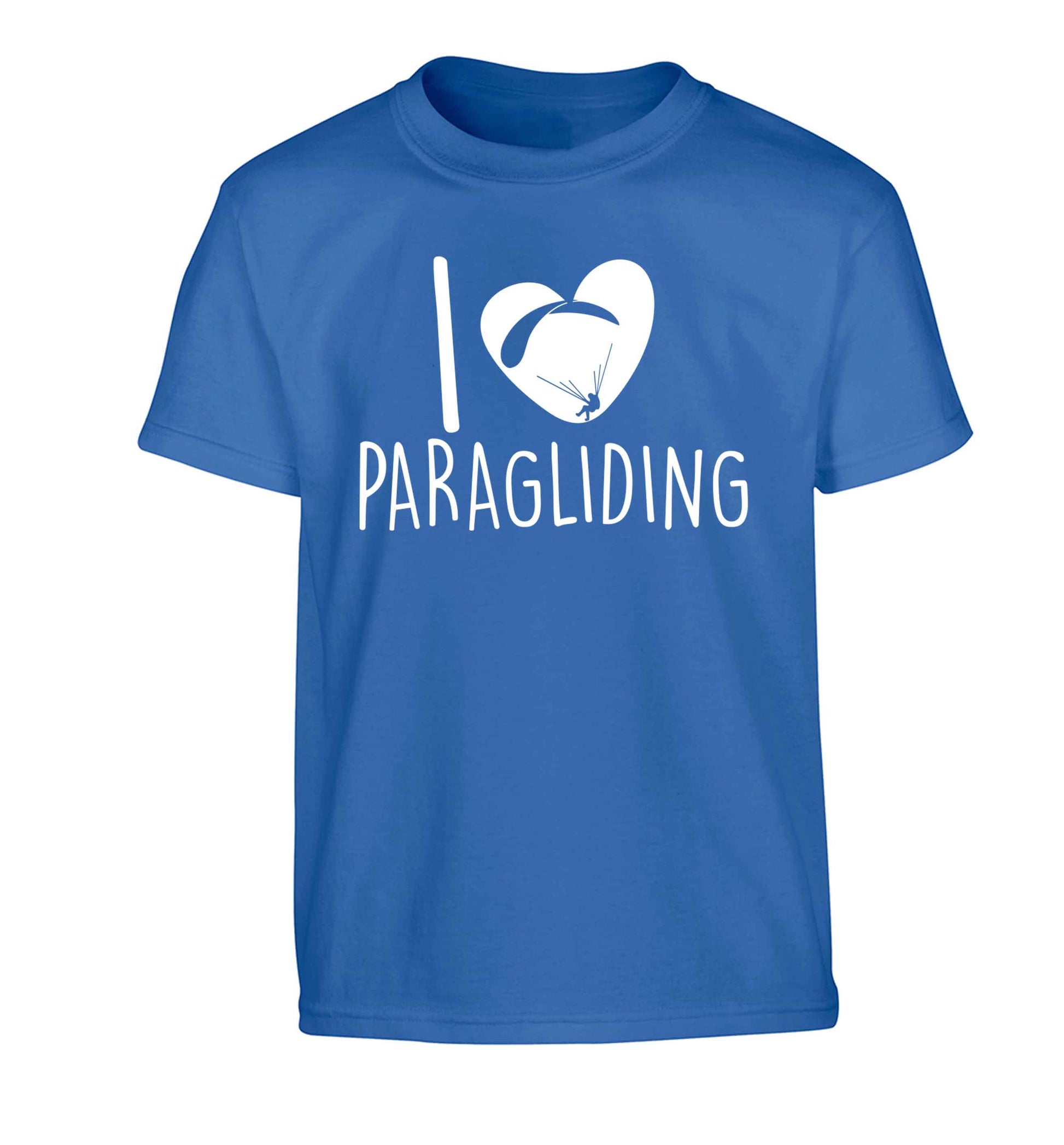 I love paragliding Children's blue Tshirt 12-13 Years