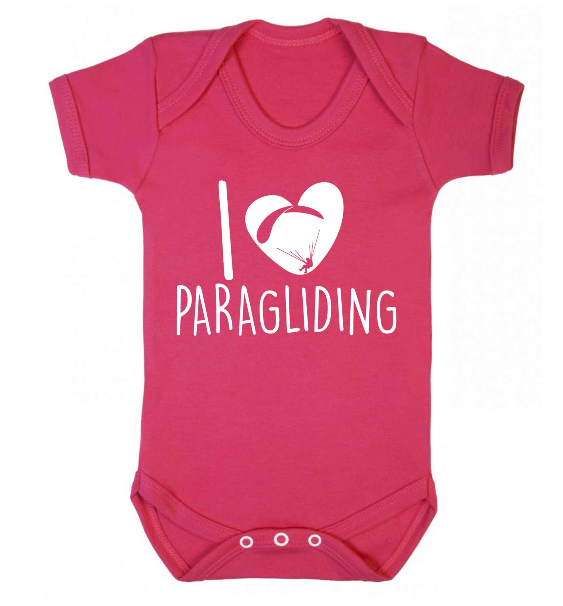 I love paragliding Baby Vest dark pink 18-24 months