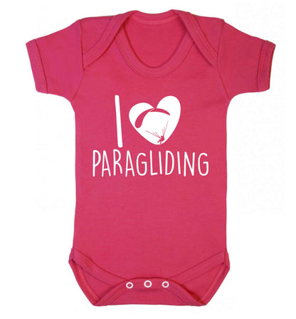 I love paragliding Baby Vest dark pink 18-24 months